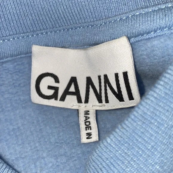 Ganni Isoli Sweatshirt Blue (120) - Picture 7 of 9